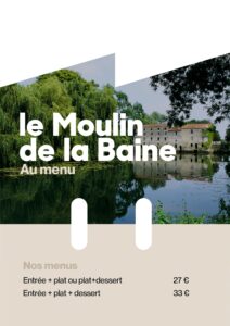 Moulin de la Baine : Nos menus